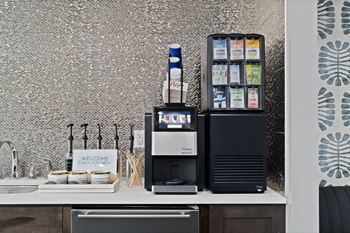 Complimentary coffee bar
