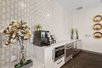 Complimentary coffee bar