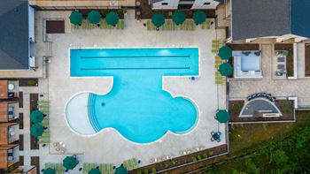 Resort-style pool with lap lanes