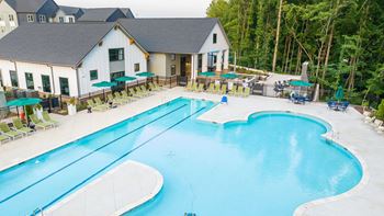 Resort-style pool with lap lanes