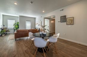 Wenatchee apartment for rent - A dining room with a round table and chairs.