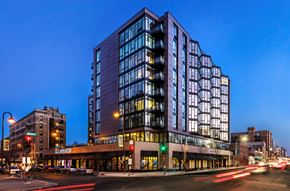 Evanston apartment for rent - Apartments for Rent in Evanston, IL - The Main Apartments Exterior Building View at Night