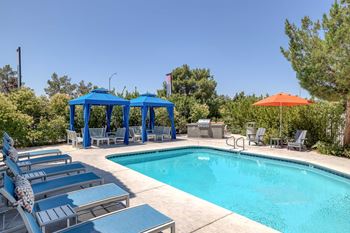 Gas grilling station with cabana seating
