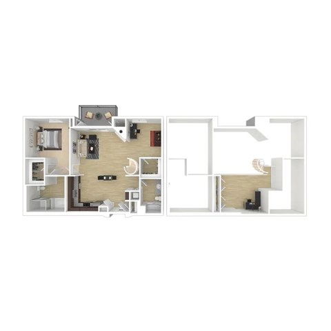 Floor plan for 2 beds, 2 baths, 1565 sqft