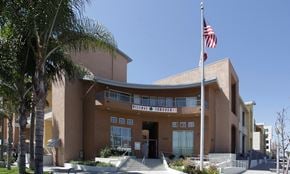 San Diego townhouse for rent - Village Townhomes leasing office exterior.