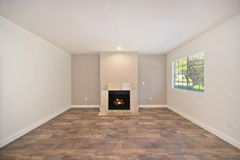 Wood-style plank flooring and carpet options