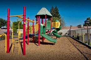 Kerman apartment for rent - The playground at Golden Meadows with monkey bars and 2 slides.