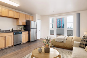 San Diego apartment for rent - a staged living room with furniture