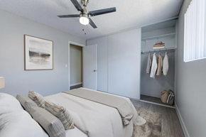 Rowland Heights apartment for rent - staged bedroom with closet