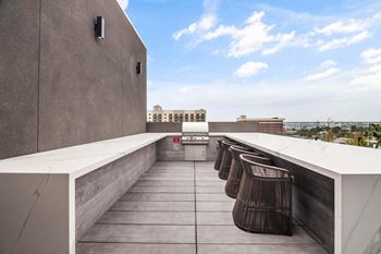 Roof deck with firepit and bbq area