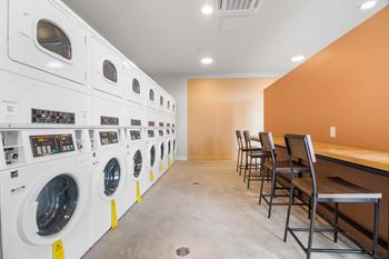 Rooftop laundry and game room