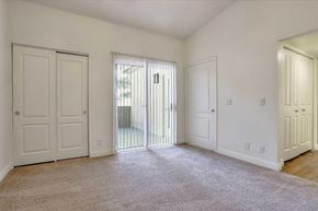 Las Vegas apartment for rent - A room with white walls and a carpeted floor.