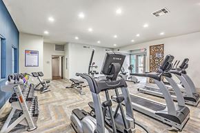 Las Vegas apartment for rent - A gym with treadmills and elliptical machines.