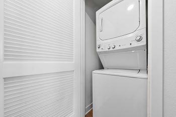 Full-size washer and dryer included in each apartment