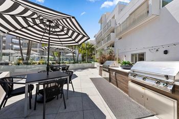Outdoor gas grilling station ideal for bbqs and outdoor dining