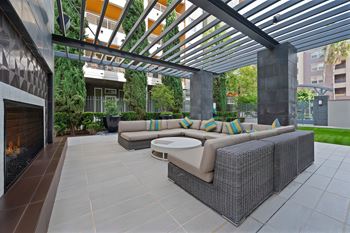 Gather around the outdoor fire pit