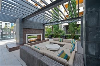 Gather around the outdoor fire pit