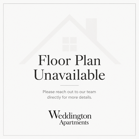 Floor plan for 1 bed, 1 bath, 750 sqft