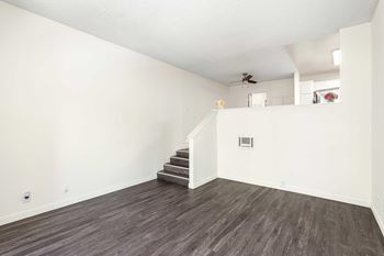 6 Step walk up from living room to dining area *