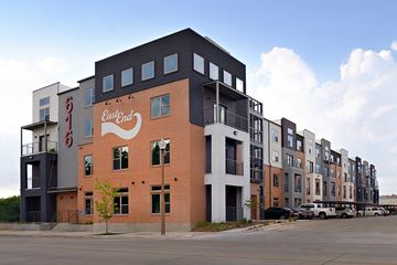Denton apartment for rent - A building with the words "East End" on it.