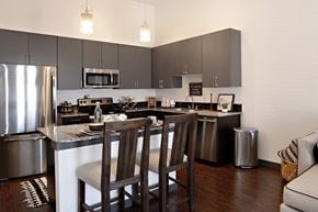 Denton apartment for rent - stainless steel. Every kitchen has a large island! at Epic Apartments, Denton, Texas