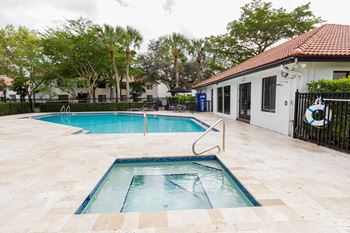 2 Pools with tanning decks