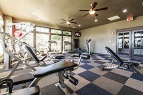 Tomball apartment for rent - the gym at the at the boulevard apartments in