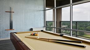Indianapolis apartment for rent - Pool table in the sky lounge at CityView on Meridian, Indianapolis, IN,46208
