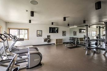 Fitness center with modern equipment