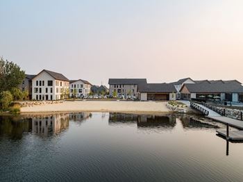 Sparking lake within community