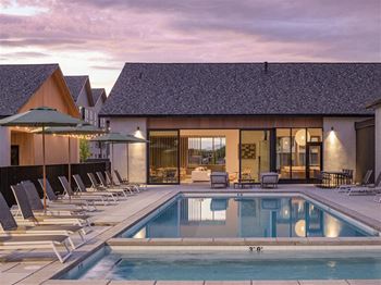 Crystal clear swimming pool