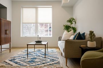 Boise apartment for rent - a living room with a couch and a coffee table