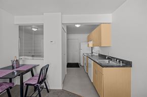 Missoula apartment for rent - kitchen with a table and chairs at Great Northern, Missoula, 59808