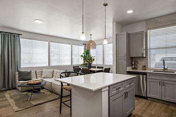 Living and open kitchen