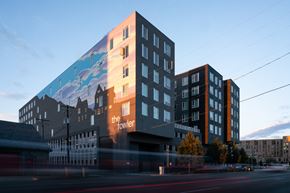 Boise apartment for rent - The Towler building is a modern structure with a unique design.