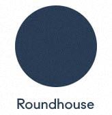 Nampa apartment for rent - a dark blue circle with the word roundhouse underneath it
