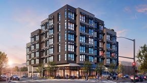 Boise apartment for rent - A large building with many windows is shown in the image.