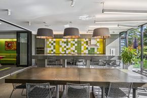 Cambridge apartment for rent - Wooden Dining table at Park77 Apartments, Cambridge, MA, 02138