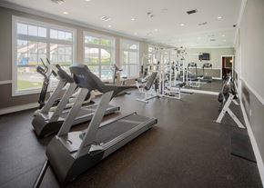 Latham apartment for rent - a gym with treadmills and other exercise equipment