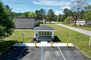 Gansevoort apartment for rent - a gazebo in the middle of a parking lot