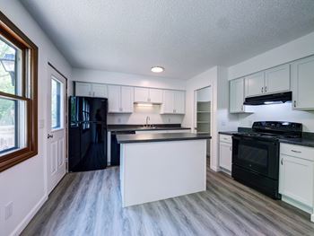 Contemporary eat-in-kitchens with pantry and energy-efficient appliances*
