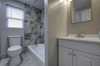 Newly renovated modern baths*