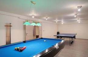 Rocklin apartment for rent - a game room with a pool table and a ping pong