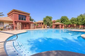 Shimmering swimming pool