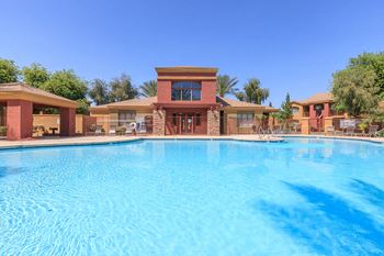 Shimmering swimming pool