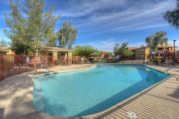 Shimmering swimming pools
