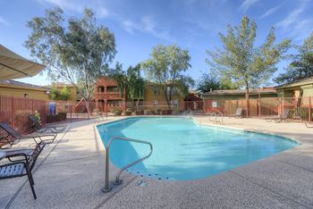 Shimmering swimming pools