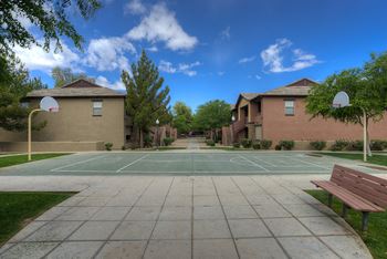 Modern basket ball court