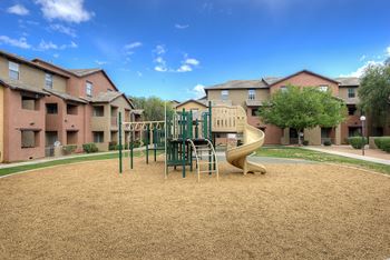 Playground with slide