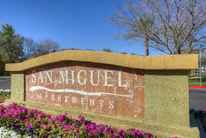 Mesa apartment for rent - Property Sign at San Miguel Apartments, Mesa, AZ